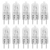 10 Pack-G8 35 Watt Halogen Light Bulbs I NO HARMFUL BLUE LIGHT I JCD Type 110v 130v 35W T4 G8 Under Cabinet Puck Lamp Undercabinet Microwave Oven Stove Top Kitchen Appliance Lighting Bi Pin Clear Lens