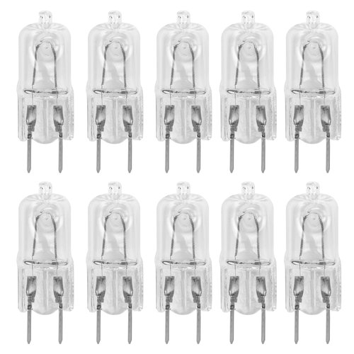 10 Pack-G8 35 Watt Halogen Light Bulbs I NO HARMFUL BLUE LIGHT I JCD Type 110v 130v 35W T4 G8 Under Cabinet Puck Lamp Undercabinet Microwave Oven Stove Top Kitchen Appliance Lighting Bi Pin Clear Lens