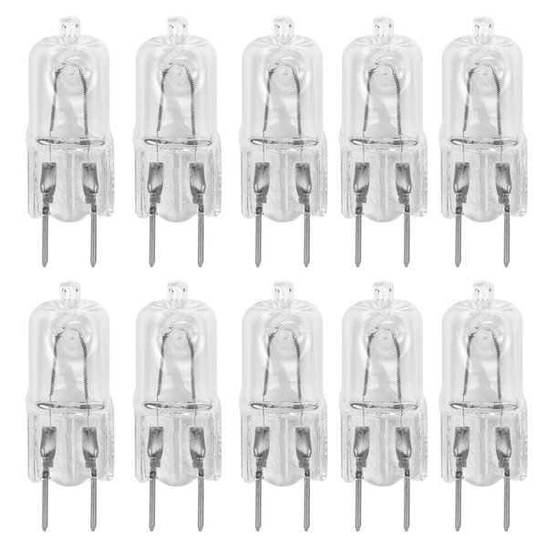 10 Pack-G8 35 Watt Halogen Light Bulbs I NO HARMFUL BLUE LIGHT I JCD Type 110v 130v 35W T4 G8 Under Cabinet Puck Lamp Undercabinet Microwave Oven Stove Top Kitchen Appliance Lighting Bi Pin Clear Lens