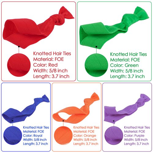 MEEDEE 100 Pack Rainbow Elastic Hair Ties For Women No Crease Soft Elastic Ribbon Hair Ties Knotted Hair Ties No Damage Pony Tails Hair Ties Ouchless Hair Ties Yoga Hair Ties Elastic Bracelets