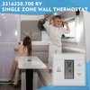 3316250.700 RV Single Zone Wall Thermostat, w/Digital Temperature Display Compatible with Camper RVs and Trailers,White.