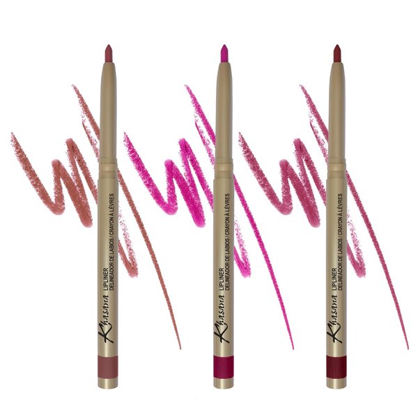 Khasana Lip Liner - Automatic Pencil Set, Smooth Creamy Application, Long-Lasting, Nourishing & Moisturizing Formula. Transfer-Proof (Genoa 37 33 35, 13)