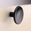 goldenwarm 5 Pack Matte Black Cabinet Knobs Rounded Drawer Knobs - LS4008BK Kitchen Door Knobs for Cabinets Solid Zinc Alloy Drawer Knobs Black Knobs for Kitchen Hardware