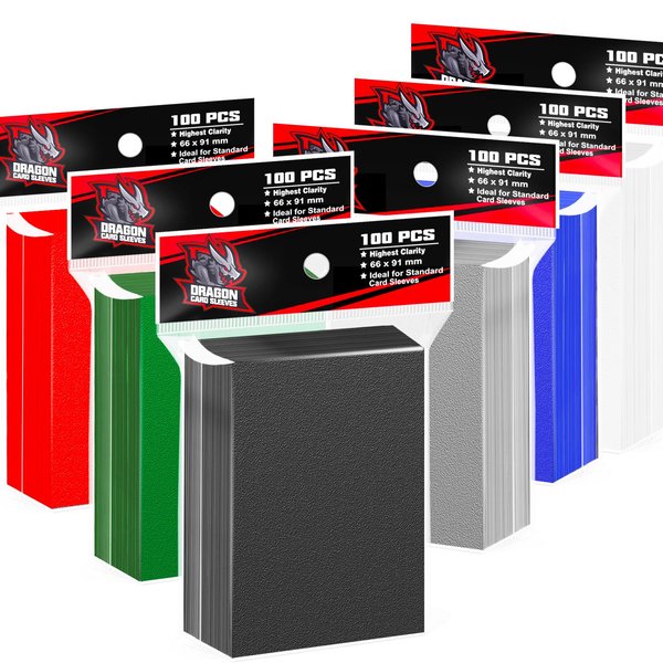 Trading Card Sleeves(600pcs), Toploader Card Protectors for Baseball Card Sleeves and Plastic Card Sleeves Fit for Yugioh, Football, MTG Sleeves(66 * 91mm)