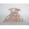Pink white clear marbled hair claw clip medium fine hair