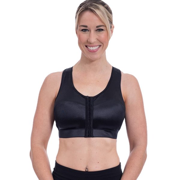 ENELL Women's Full Coverage Racerback Sports Bra (102),5,Black