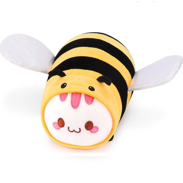 Auspicious beginning Cat Bee Plush Toys 12'' Cat Plushies Bee Plush Stuffed Animal, Kawaii Honeybee Plushie Cute Kitten Bee Plush Anime Pillow Bee Plushie Stuffed Cat
