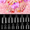 600Pcs Clear Toe Nail Tips, Rosy Finch 12 Size Fake Toenails for Acrylic Tips False Nails Full Cover DIY Foot Nails