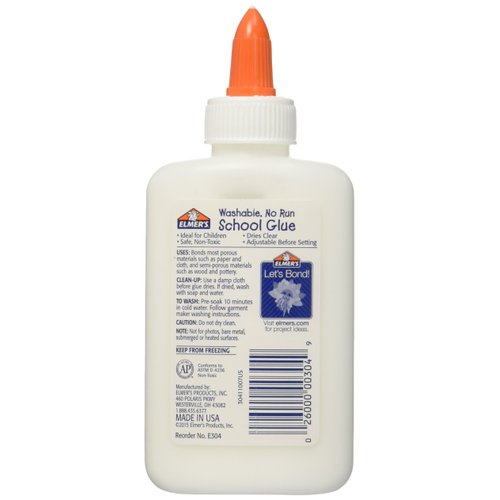 Elmer's Washable School Glue 4 Fl Oz / 118 Ml (Pack of 6)