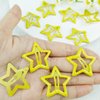 Metal Star Snap Hair Clips Yellow Cute Small Hair Barrettes Y2K Star Hair Clips Hair Access Non-slip Hollow for Kids Hairpin Lovely Star Headpieces for Everyday Fashion and Party 10PCS
