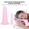 YAFIYGI Facial Cupping Set Kit for Face and Eye Massage Therapy Face Cupping Set Anti Aging for Anti-Aging Silicone Cups with Exfoliating Brush Simple and Effective Tool for Facial Cups Small Medium