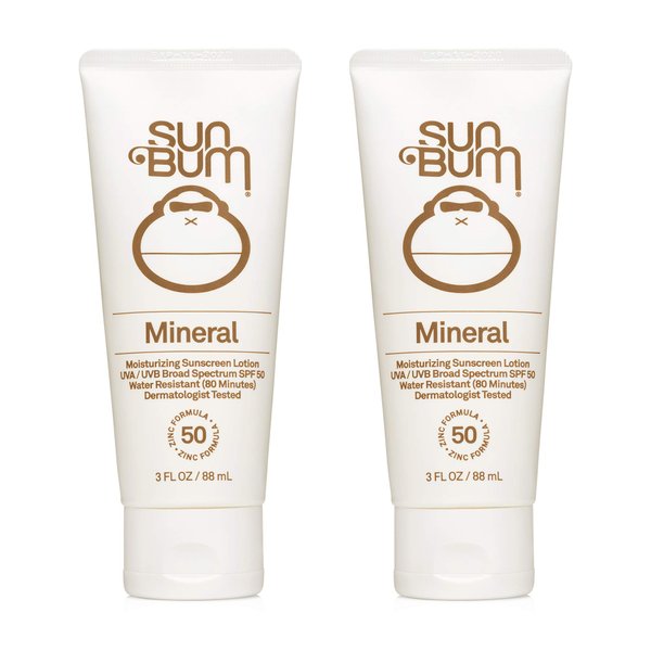 Sun Bum Sun Bum Mineral Spf 50 Sunscreen Lotion Vegan and Reef Friendly (octinoxate & Oxybenzone Free) Broad Spectrum Natural Sunscreen With Uva/uvb Protection 2 Pack