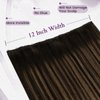 LaaVoo Micro Beaded Weft Hair Extensions Real Human Hair Balayage Darkest Brown Ombre Light Brown MicroBead Weft Hair Extensions Silky Straight Easy Weft Extensions Human Hair 16 Inch 50g