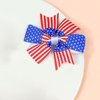 2PCS 4th of July Hair Bow Clips for Girls Kids Red White and Blue Hair Clips Patriotic Star Bow Hair Pins American Flag Headwear Memorial Day Accessories for Toddler Baby Women Independence Day Parade