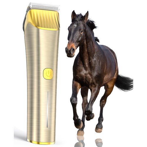 oneisall Cordless Horse Clippers,Low Noise 2 Speed Horse Grooming Clippers,Horse Trimmer Shaver Kit for Matted Long Hair,Detachable Stainless Steel Blade Horse Grooming Kit for Thick Coat