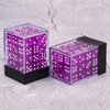 36 Pieces 12mm 6 Sided Mini Dice Set,Translucent Colors D6 Game Dice Set,6 Sided Standard Game Dice for Board Games Dice Games Classroom Teaching Dices Game, with Portable Gaming Box(Purple)