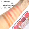 Wugbc 8 Colors Blush Palette Makeup, Face Highlighters Contouring Powder, Shimmer Bronzer Rubores De Maquillaje for Cheeks, Mineral Blushes Highlighting Shades Waterproof Illuminator Women Cosmetics