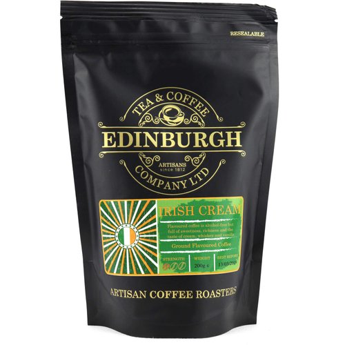 Edinburgh Tea & Coffee Company, Irish Cream Ground Coffee, 8 Ounce Bag (Single Pack)