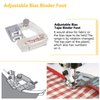HONEYSEW Sewing Machine Presser Feet 3Pcs Rolled Hem Pressure Foot,3Pcs Narrow Rolled Hem Hemmer Presser Feet & Adjustable Guide Presser Foot, Bias Binder Foot Compatible with Singer,Brother,Juki,etc