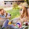 MicPioneer Karaoke Machine for Kids, Bluetooth Speaker with 2 Wireless Microphones and LED Lights, Birthday Gifts for Girls Ages 4, 5, 6, 7, 8, 9, 10, 12+(Pinkcolor)