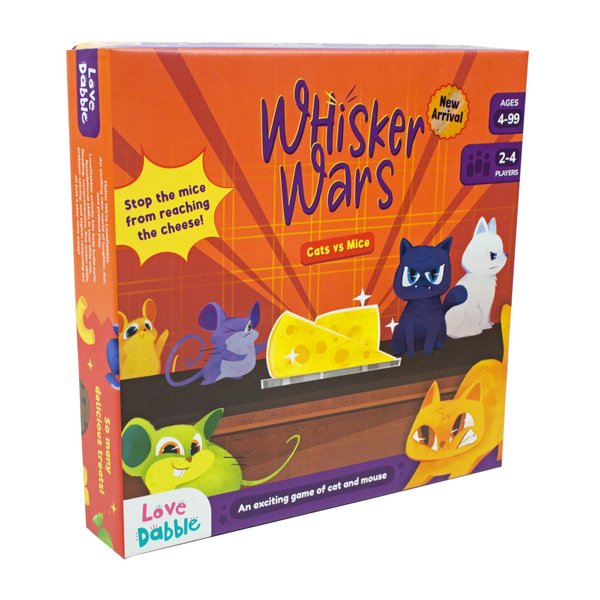 LoveDabble Cheese Heist Showdown! Whisker Wars: Join The Furry Frenzy as Your Cats Race to Stop Pesky Mice | Exciting Board Games & Puzzles for Kids & Family | 2-4 Players | Birthday Gifts for Kids