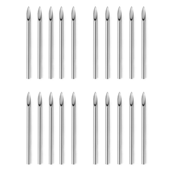 Vsnnsns 10G Piercing Needles Disposable Sterilized Stainless Steel Body Piercing Hollow Needles for Tongue Nipple Piercing Nose Septum Rings Earrings Piercing Jewelry