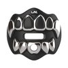 Loudmouth Football Mouth Guard - 3D Chrome Grillz Football Mouthpiece, Fits Adult & Youth, Mouth Guard Football Accessories (3D Grillz - Chrome Black/Silver)