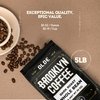 BROOKLYN COFFEE Whole Bean, Classic Dark Roast (2lb) Bold, Smooth Taste, Intense Aroma - Fresh Bulk Coffee Beans Roasted Weekly in NYC