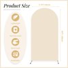 Arch Backdrop Cover, 6FT Wedding Arch Cover Spandex Fitted Arch Covers Stretchy Cardboard Chiara Wall Backdrop Stand Fabric - Apricot Arch Backdrop Panels for Birthday Party Baby Shower Banquet Decor