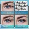 ETVITE Individual Lashes Eyelash Extensions 3D Clusters, Soft Natural Lightweight Handmade, Volume Individual Lashes Daily Use (Fishtail & Spike Lashes 10mm）