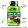 NATURELO Immune Support – Vitamin C, Elderberry, Zinc, Echinacea – Natural Immunity Boost w/Antioxidant, Herbal & Mineral Defense - 60 Vegan Capsules