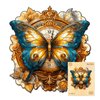 Wooden Puzzles for Adults, 300 Pieces Adult Puzzles, Unique Clock Butterfly Puzzles Gifts for Puzzle Lover, Wooden Puzzle Games (L-13.4 * 12.5in)