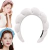 WFWJ Headband for Washing Face,Spa Headband Makeup,Sponge Spa Headband for Washing Face,Makeup Removal,Shower,Skincare (White)