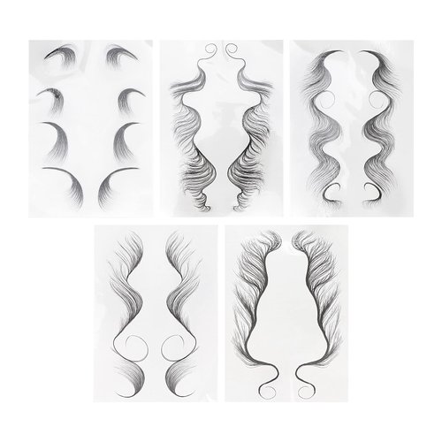Hair Edges Tattoo Stickers 5 Sheets Baby Hair Tattoo Edges Hair Temporary Tattoo Stickers Waterproof DIY Hairstyling Hair Stickers Fake Hairline Sticker for Women Girls
