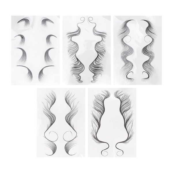 Hair Edges Tattoo Stickers 5 Sheets Baby Hair Tattoo Edges Hair Temporary Tattoo Stickers Waterproof DIY Hairstyling Hair Stickers Fake Hairline Sticker for Women Girls