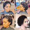 Pixie Curly Lace Wig Preplucked Human Hair Wigs Short with Baby Hair Bob 13×4 Wigs Glueless Short Wig Curly Brazilian Remy Hair 8 inches