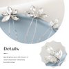 JAKAWIN Rhinestone Bride Wedding Hair Pins Silver Crystal Hair Piece Bridal Hair Accessories for Women and Girls (Pack of 3) HP178