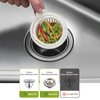 2 Pack Kitchen Sink Strainer,Anti-Clogging Drain Strainer Food Catcher,Reusable Fast Flow and Effective Full Mesh Basket Filters (Gray)
