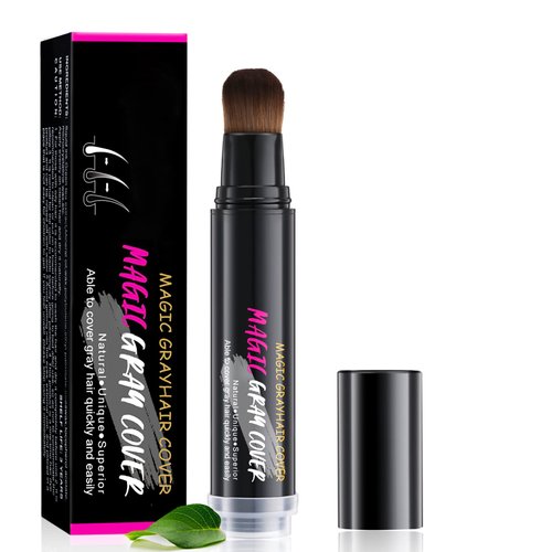 Root Touch Up Hairline Powder Stick - Temporary Gray Coverage, Waterproof Hair Shading Sponge Pen for Hair Filler and Root Dye (Dark Black)