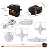 DSPOWER 2PCS 21G Mini Digital Servo, Steering Gear Full Metal Gear Micro RC Servos Motor Kit with 25T Servo Horn for 1/18 1/16 1/14 RC Car Model Boat Fixed-Wing Helicopter Airplane Robot Toy