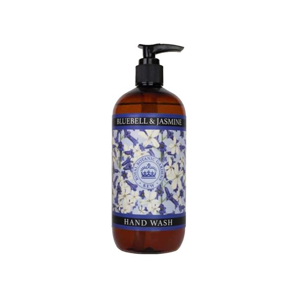 The English Soap Company Kew Gardens Luxury Hand and Body Wash, Refreshing Botanical Wash with a Rich Lather, Enriched with Soothing Aloe Vera and Vitamin E, Bluebell and Jasmine Scent 500ml