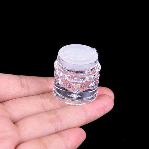 5Pcs Loose Powder Container 3ml Empty Plastic Mini Makeup Sample Pots Eyeshow Powder Box Blusher Bottles Concealer Powder Sifter Jar with 12 Holes and Screw Lids
