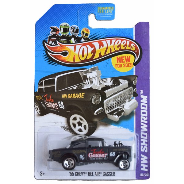 Hot Wheels '55 Chevy Bel Air Gasser, Showroom 190/250, Black