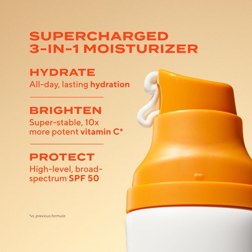 Murad Superactive Brightening Moisturizer SPF 50 Travel - Vitamin C Packed Hydrating Ulta Sheer Facial Sunscreen W/Lipid-boosting Technology for Preventative Aging Protection from UVA/UVB (0.8 Fl Oz)