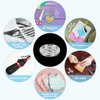 100 Sets Plastic Sew-on Snap Buttons Invisible Snap Fasteners Buttons Round Clear Press Button for Sewing Clothing DIY Craft, 7 mm 10 mm 15 mm
