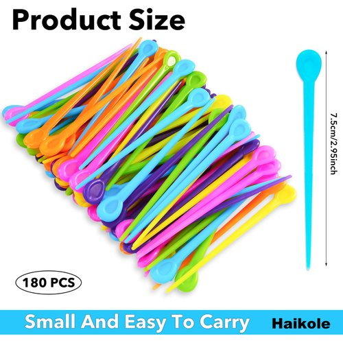 Haikole Pieces Brush Roller Pick 180 PCS Plastic Roller Pick Hair Curler Roller Pin,Multiple Colour Roller Pins for Hair Curling Styling,Brush Hair Rollers Pins (A-Mixed Colors)