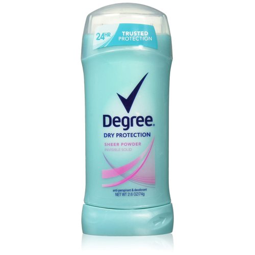 Degree Sheer Powder Antiperspirant Deodorant Stick, 2.6 oz (Pack of 4)
