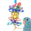 Bonka Bird Toys 3847 Boxy Cube Small Bird Toy Natural Palm Box Crunch Bamboo Treat Finger Traps Forage Chew Cockatiel Parakeet Conure African Grey Cage Pets.