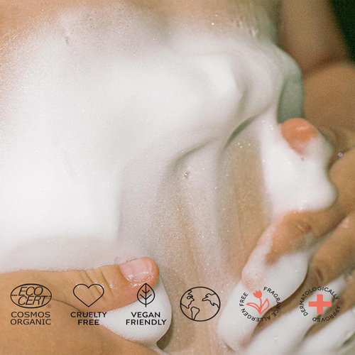 MÁDARA Organic Skincare | KIND Body Wash Foam, 300ml – Organic Certified Baby Bath Wash Cleanser, Gentle Enough For The Whole Family, Sensitive Skin-approved, Soap-free Formula, Ecocert Certified