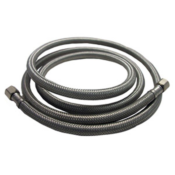 LASCO 10-0950 5-Foot Ice Maker Water Supply Line, Braided Stainless Steel, X 1/4-Inch Female Compression, 5-Pack, 5 Count